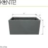 imageKante 232quot L Long Rectangular Concrete Planter Large Outdoor Indoor Garden Pots with Drainage Hole and Rubber Plug Pure WhiteCharcoal