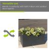 imageKante 232quot L Long Rectangular Concrete Planter Large Outdoor Indoor Garden Pots with Drainage Hole and Rubber Plug Pure WhiteCharcoal