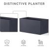 imageKante 232quot L Long Rectangular Concrete Planter Large Outdoor Indoor Garden Pots with Drainage Hole and Rubber Plug Pure WhiteCharcoal