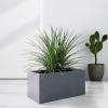 imageKante 232quot L Long Rectangular Concrete Planter Large Outdoor Indoor Garden Pots with Drainage Hole and Rubber Plug Pure WhiteConcrete