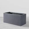 imageKante 232quot L Long Rectangular Concrete Planter Large Outdoor Indoor Garden Pots with Drainage Hole and Rubber Plug Pure WhiteConcrete