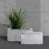 imageKante 232quot L Long Rectangular Concrete Planter Large Outdoor Indoor Garden Pots with Drainage Hole and Rubber Plug Pure WhiteConcrete Gray