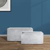 imageKante 232quot L Long Rectangular Concrete Planter Large Outdoor Indoor Garden Pots with Drainage Hole and Rubber Plug Pure WhiteConcrete Gray