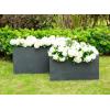 imageKante 232quot L Long Rectangular Concrete Planter Large Outdoor Indoor Garden Pots with Drainage Hole and Rubber Plug Pure WhiteDark Gray