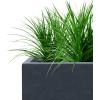 imageKante 232quot L Long Rectangular Concrete Planter Large Outdoor Indoor Garden Pots with Drainage Hole and Rubber Plug Pure WhiteDark Gray