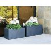 imageKante 232quot L Long Rectangular Concrete Planter Large Outdoor Indoor Garden Pots with Drainage Hole and Rubber Plug Pure WhiteDark Gray