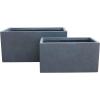 imageKante 232quot L Long Rectangular Concrete Planter Large Outdoor Indoor Garden Pots with Drainage Hole and Rubber Plug Pure WhiteDark Gray