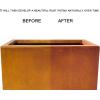 imageKante 232quot L Long Rectangular Concrete Planter Large Outdoor Indoor Garden Pots with Drainage Hole and Rubber Plug Pure WhiteFaux Weathering Steel