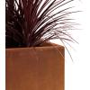 imageKante 232quot L Long Rectangular Concrete Planter Large Outdoor Indoor Garden Pots with Drainage Hole and Rubber Plug Pure WhiteFaux Weathering Steel