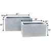 imageKante 232quot L Long Rectangular Concrete Planter Large Outdoor Indoor Garden Pots with Drainage Hole and Rubber Plug Pure WhiteGray