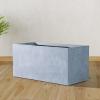 imageKante 232quot L Long Rectangular Concrete Planter Large Outdoor Indoor Garden Pots with Drainage Hole and Rubber Plug Pure WhiteGray