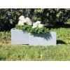 imageKante 232quot L Long Rectangular Concrete Planter Large Outdoor Indoor Garden Pots with Drainage Hole and Rubber Plug Pure WhiteGray