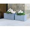 imageKante 232quot L Long Rectangular Concrete Planter Large Outdoor Indoor Garden Pots with Drainage Hole and Rubber Plug Pure WhiteGray