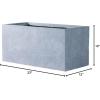 imageKante 232quot L Long Rectangular Concrete Planter Large Outdoor Indoor Garden Pots with Drainage Hole and Rubber Plug Pure WhiteGray