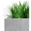 imageKante 232quot L Long Rectangular Concrete Planter Large Outdoor Indoor Garden Pots with Drainage Hole and Rubber Plug Pure WhiteGray Concrete