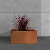 imageKante 232quot L Long Rectangular Concrete Planter Large Outdoor Indoor Garden Pots with Drainage Hole and Rubber Plug Pure WhiteIron Oxide