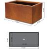 imageKante 232quot L Long Rectangular Concrete Planter Large Outdoor Indoor Garden Pots with Drainage Hole and Rubber Plug Pure WhiteIron Oxide
