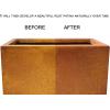 imageKante 232quot L Long Rectangular Concrete Planter Large Outdoor Indoor Garden Pots with Drainage Hole and Rubber Plug Pure WhiteIron Oxide