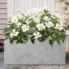 imageKante 232quot L Long Rectangular Concrete Planter Large Outdoor Indoor Garden Pots with Drainage Hole and Rubber Plug Pure WhiteNatural Concrete