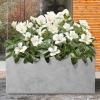 imageKante 232quot L Long Rectangular Concrete Planter Large Outdoor Indoor Garden Pots with Drainage Hole and Rubber Plug Pure WhiteNatural Concrete