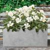 imageKante 232quot L Long Rectangular Concrete Planter Large Outdoor Indoor Garden Pots with Drainage Hole and Rubber Plug Pure WhiteNatural Concrete