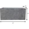 imageKante 232quot L Long Rectangular Concrete Planter Large Outdoor Indoor Garden Pots with Drainage Hole and Rubber Plug Pure WhiteNatural Concrete