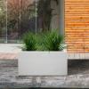 imageKante 232quot L Long Rectangular Concrete Planter Large Outdoor Indoor Garden Pots with Drainage Hole and Rubber Plug Pure WhitePure White