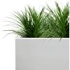 imageKante 232quot L Long Rectangular Concrete Planter Large Outdoor Indoor Garden Pots with Drainage Hole and Rubber Plug Pure WhitePure White