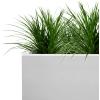 imageKante 232quot L Long Rectangular Concrete Planter Large Outdoor Indoor Garden Pots with Drainage Hole and Rubber Plug Pure WhitePure White