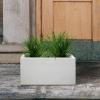 imageKante 232quot L Long Rectangular Concrete Planter Large Outdoor Indoor Garden Pots with Drainage Hole and Rubber Plug Pure WhitePure White