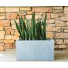 imageKante 232quot L Long Rectangular Concrete Planter Large Outdoor Indoor Garden Pots with Drainage Hole and Rubber Plug Pure WhiteSlate Gray