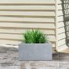 imageKante 232quot L Long Rectangular Concrete Planter Large Outdoor Indoor Garden Pots with Drainage Hole and Rubber Plug Pure WhiteSlate Gray