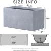 imageKante 232quot L Long Rectangular Concrete Planter Large Outdoor Indoor Garden Pots with Drainage Hole and Rubber Plug Pure WhiteSlate Gray