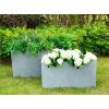 imageKante 232quot L Long Rectangular Concrete Planter Large Outdoor Indoor Garden Pots with Drainage Hole and Rubber Plug Pure WhiteSlate Gray