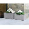 imageKante 232quot L Long Rectangular Concrete Planter Large Outdoor Indoor Garden Pots with Drainage Hole and Rubber Plug Pure WhiteWeathered Concrete
