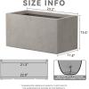 imageKante 232quot L Long Rectangular Concrete Planter Large Outdoor Indoor Garden Pots with Drainage Hole and Rubber Plug Pure WhiteWeathered Concrete