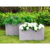 imageKante 232quot L Long Rectangular Concrete Planter Large Outdoor Indoor Garden Pots with Drainage Hole and Rubber Plug Pure WhiteWeathered Concrete