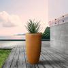 imageKante 236quot H Pure White Concrete Tall Planters Set of 2 Large Outdoor Indoor Decorative Plant Pots with Drainage Hole and Rubber Plug Modern Style for Home and GardenIron Oxide