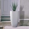 imageKante 236quot H Pure White Concrete Tall Planters Set of 2 Large Outdoor Indoor Decorative Plant Pots with Drainage Hole and Rubber Plug Modern Style for Home and GardenPure White