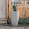 imageKante 236quot H Pure White Concrete Tall Planters Set of 2 Large Outdoor Indoor Decorative Plant Pots with Drainage Hole and Rubber Plug Modern Style for Home and GardenNatural Concrete