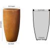 imageKante 236quot H Pure White Concrete Tall Planters Set of 2 Large Outdoor Indoor Decorative Plant Pots with Drainage Hole and Rubber Plug Modern Style for Home and GardenIron Oxide