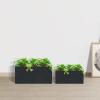 imageKante 236quot L Rectangular Concrete Planters Outdoor Indoor Modern Plant Pot with Drainage Hole and Rubber Plug for Garden Patio Pure White FinishCharcoal