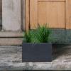 imageKante 236quot L Rectangular Concrete Planters Outdoor Indoor Modern Plant Pot with Drainage Hole and Rubber Plug for Garden Patio Pure White FinishCharcoal