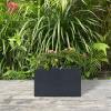 imageKante 236quot L Rectangular Concrete Planters Outdoor Indoor Modern Plant Pot with Drainage Hole and Rubber Plug for Garden Patio Pure White FinishCharcoal