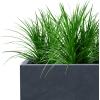 imageKante 236quot L Rectangular Concrete Planters Outdoor Indoor Modern Plant Pot with Drainage Hole and Rubber Plug for Garden Patio Pure White FinishCharcoal