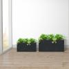 imageKante 236quot L Rectangular Concrete Planters Outdoor Indoor Modern Plant Pot with Drainage Hole and Rubber Plug for Garden Patio Pure White FinishCharcoal