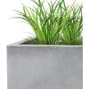 imageKante 236quot L Rectangular Concrete Planters Outdoor Indoor Modern Plant Pot with Drainage Hole and Rubber Plug for Garden Patio Pure White FinishConcrete Gray