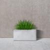 imageKante 236quot L Rectangular Concrete Planters Outdoor Indoor Modern Plant Pot with Drainage Hole and Rubber Plug for Garden Patio Pure White FinishConcrete Gray