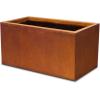 imageKante 236quot L Rectangular Concrete Planters Outdoor Indoor Modern Plant Pot with Drainage Hole and Rubber Plug for Garden Patio Pure White FinishFaux Weathering Steel