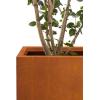 imageKante 236quot L Rectangular Concrete Planters Outdoor Indoor Modern Plant Pot with Drainage Hole and Rubber Plug for Garden Patio Pure White FinishFaux Weathering Steel
